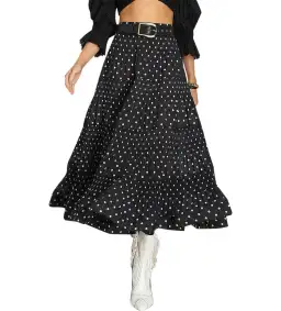 Zimmermann Tiered Plissé Voile Midi Skirt Polka Dot Size 0 AU 8 for rent on The Volte - image 1