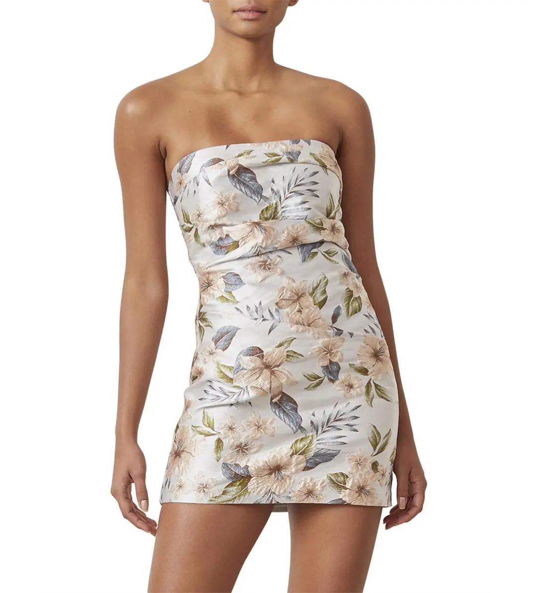 Bec & Bridge Fleurette Jacquard Mini Dress Floral Size AU 8 for rent on The Volte - main image