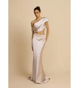 Arcina Ori Anaya Top and Maxi Skirt Set Oyster Size S AU 8 for rent on The Volte - image 1