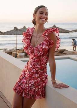 Talulah Cloud Nine Mini Dress Red Size 8