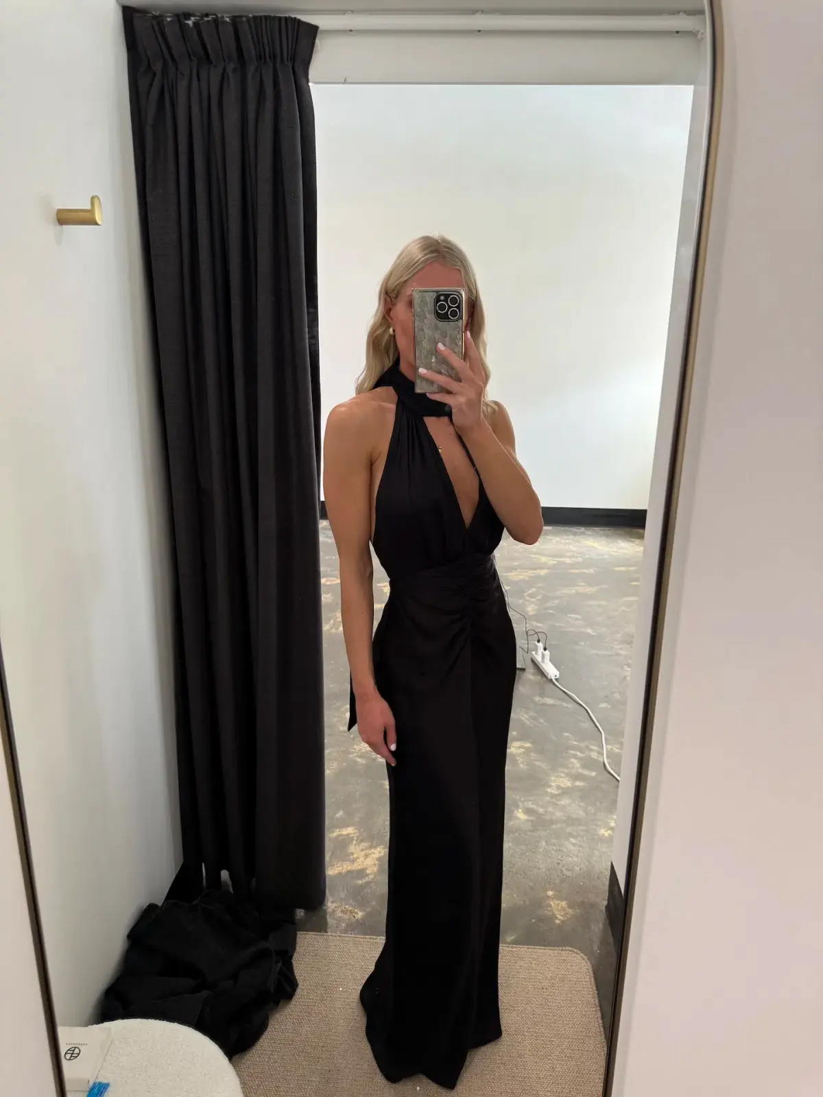 Shona Joy Agnes Halter Neck Maxi Dress Black Size AU 6 - Image 2