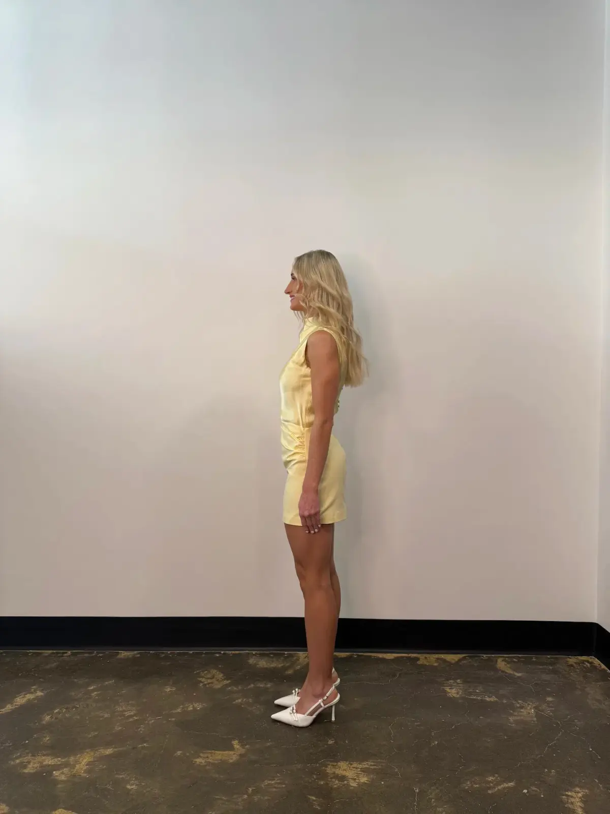 Shona Joy Dillon Cowl Mini Dress Yellow Sorbet Size 6 - Image 4