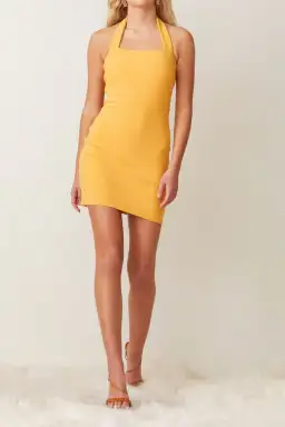 Bec & Bridge Ariel Mini Halter Dress Mango Size 6 for rent on The Volte - image 1