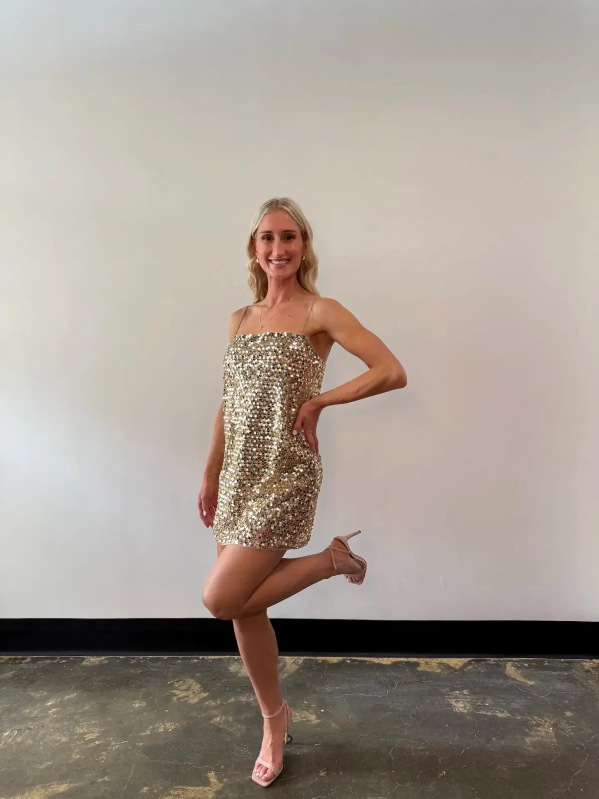 Shona Joy Bria Mini Dress in Gold Size AU 6 - Image 1