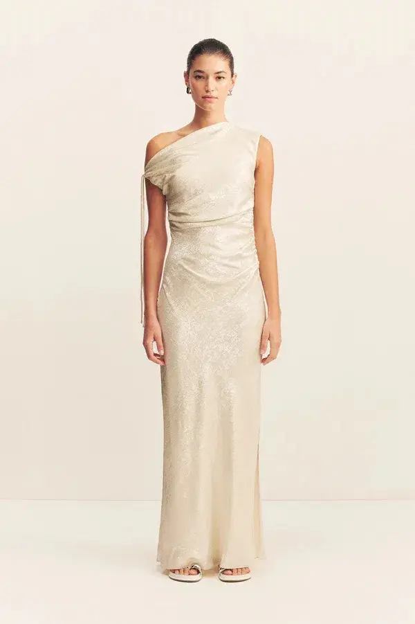 Shona Joy Calder Gathered Maxi Dress Bubbly Size 12 for rent on The Volte - main image