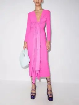 Solace London Lorena Midi Dress Pink Size 8 for rent on The Volte - image 1