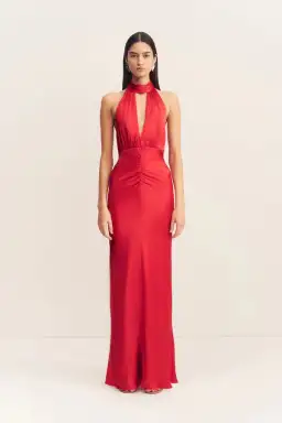 Shona Joy Tatum Halter Neck Maxi Dress in Grenadine Size AU8 for rent on The Volte - image 1