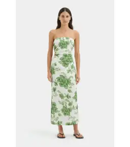 Sir the Label Gardella Strapless Midi Dress Frisa Print Size 1 / AU 8 for rent on The Volte - image 1