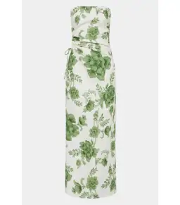 Sir the Label Gardella Strapless Midi Dress Frisa Print Size 1 / AU 8 for rent on The Volte - image 4