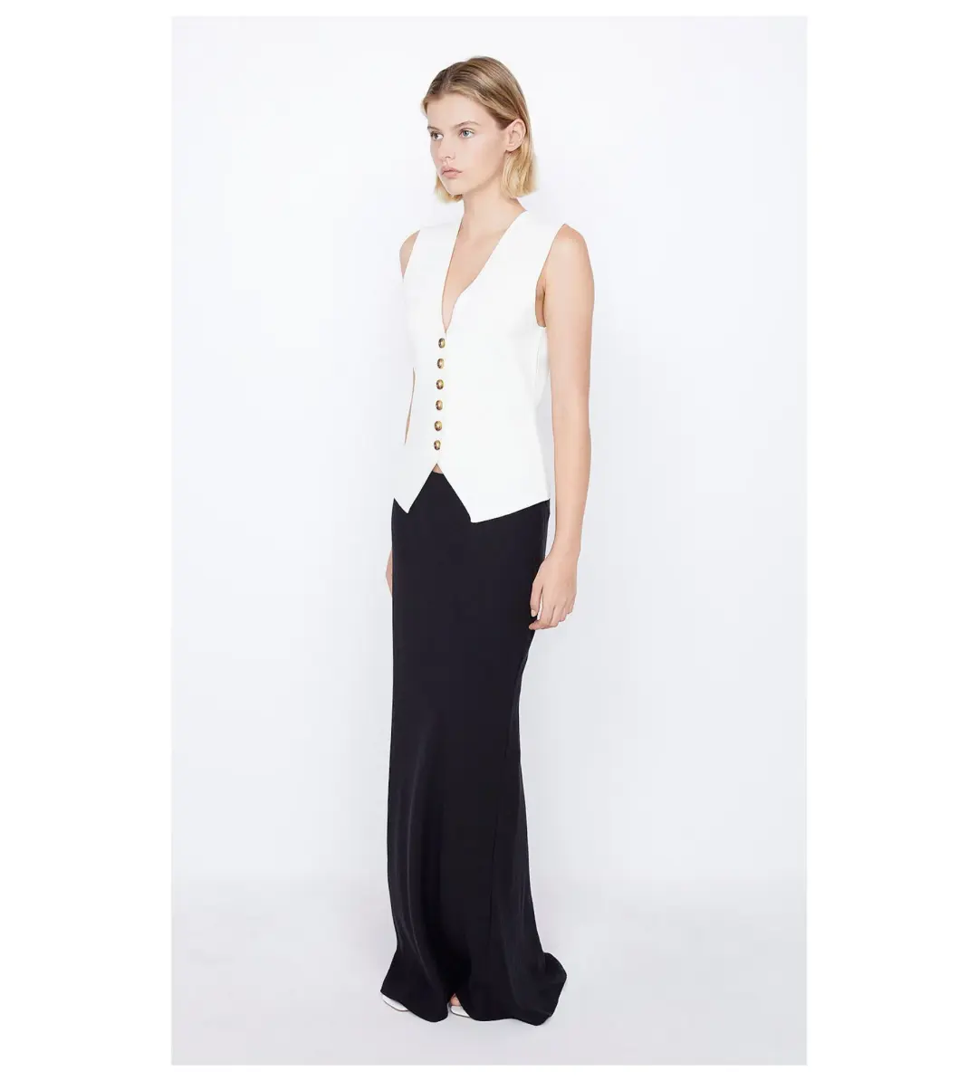 Bec & Bridge Lorah Knit Vest in White Size 8/S for rent on The Volte - main image