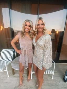 Retrofete Ella One Shoulder Sequin Dress Rose Gold Size 8