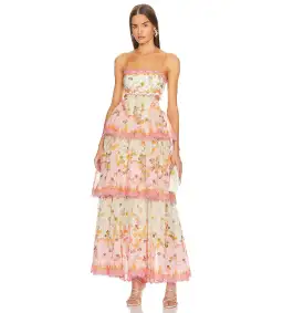 Zimmermann Laurel Frill Midi Dress Floral Size 0 AU 8 for rent on The Volte - image 1