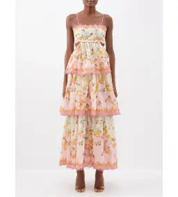Zimmermann Laurel Frill Midi Dress Floral Size 0 AU 8 for rent on The Volte - image 2