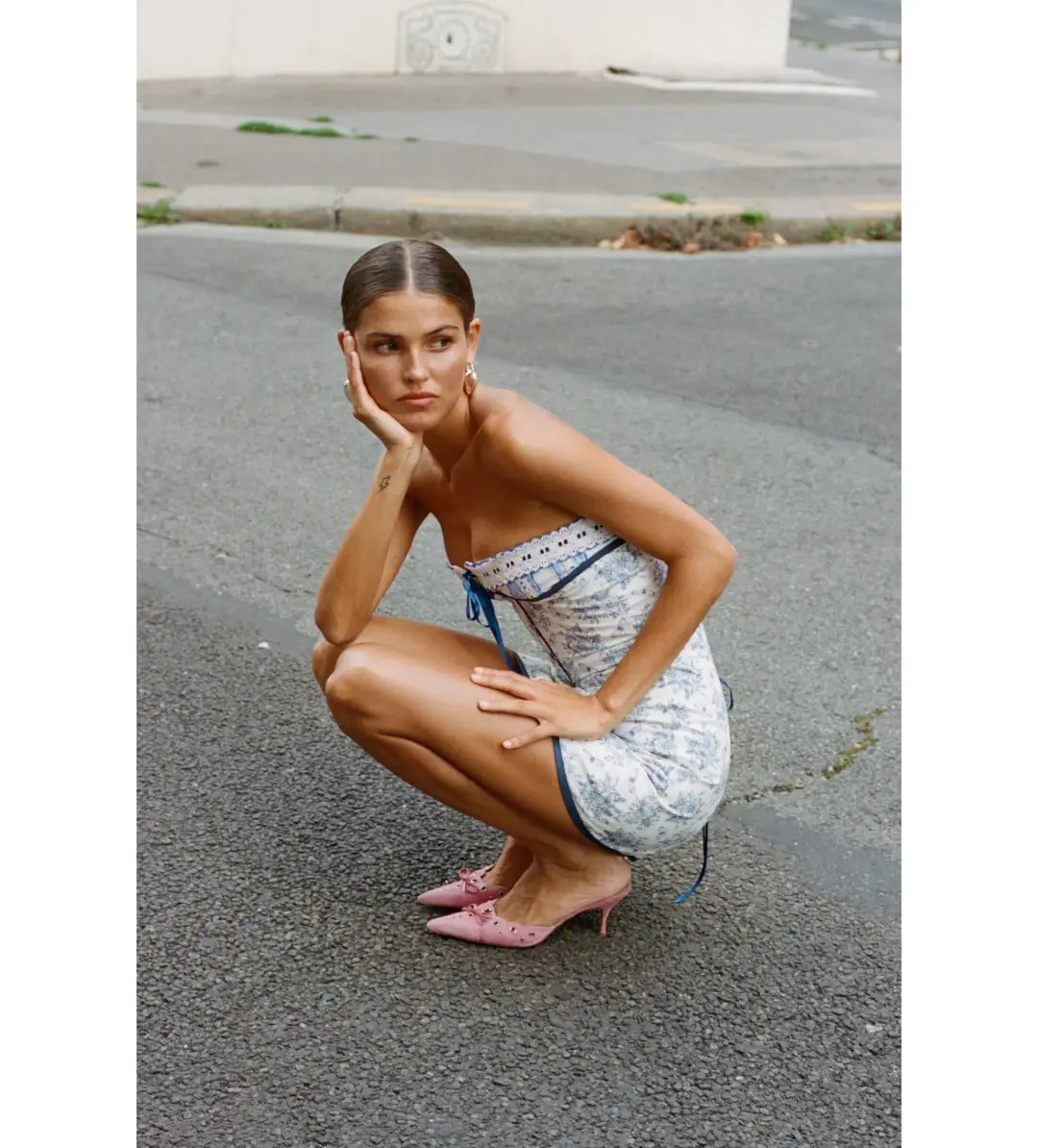 With Jean Sabrin Mini Dress Toile Papillon Size S AU 8 for rent on The Volte - main image