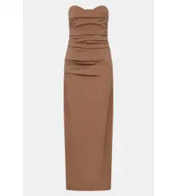 Sir the Label Alba Strapless Gown in Mocha Size AU 8 for rent on The Volte - image 4