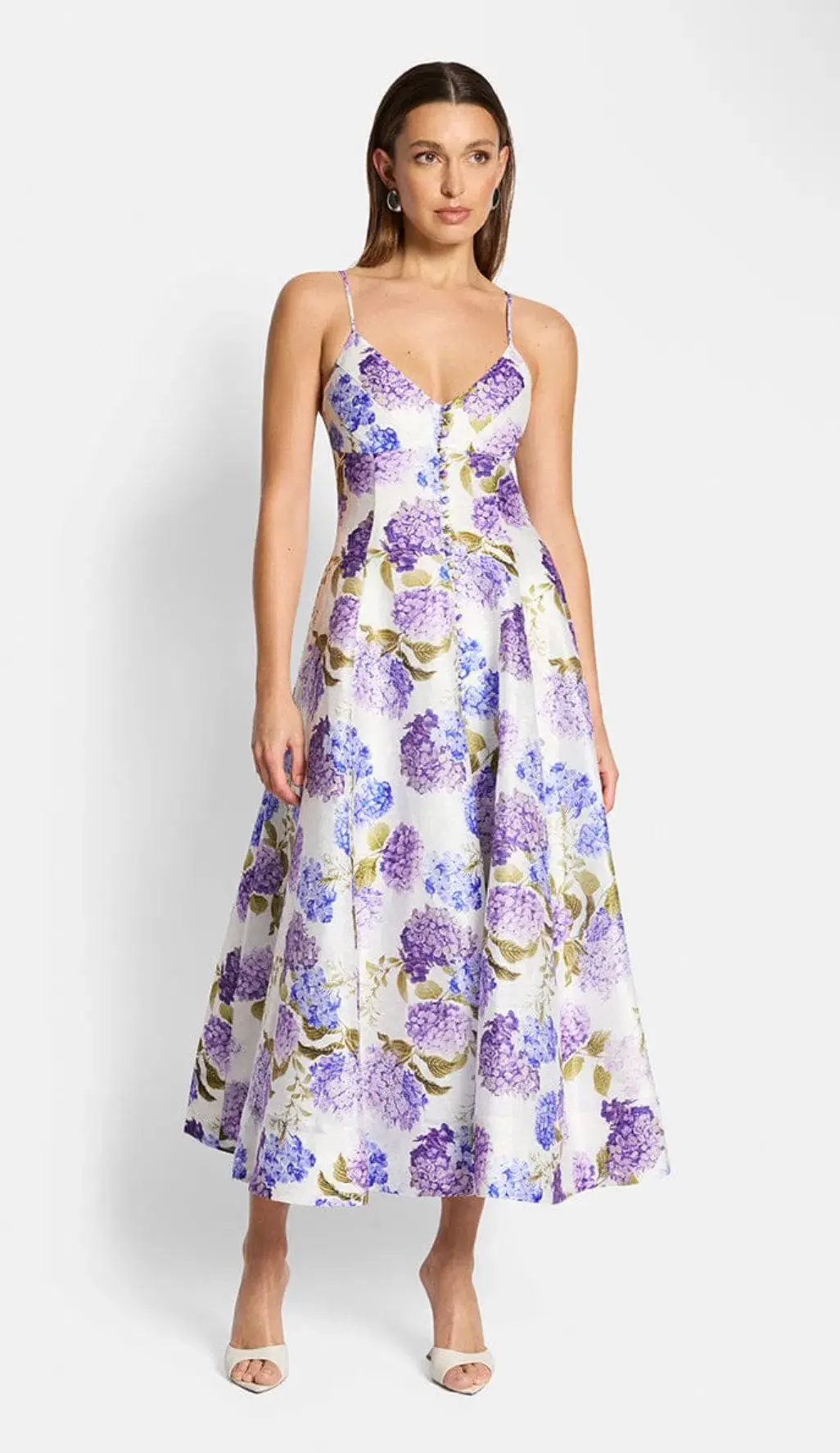 Sofia The Label Evie Midi Dress in Hydrangea Size 8 for rent on The Volte - main image