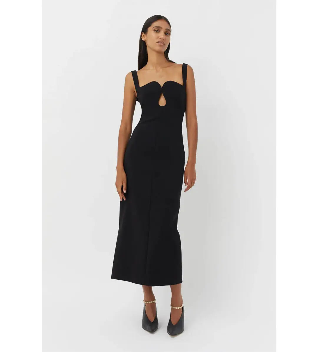 Camilla and Marc Brixton Midi Dress Black Size AU 8 for rent on The Volte - main image