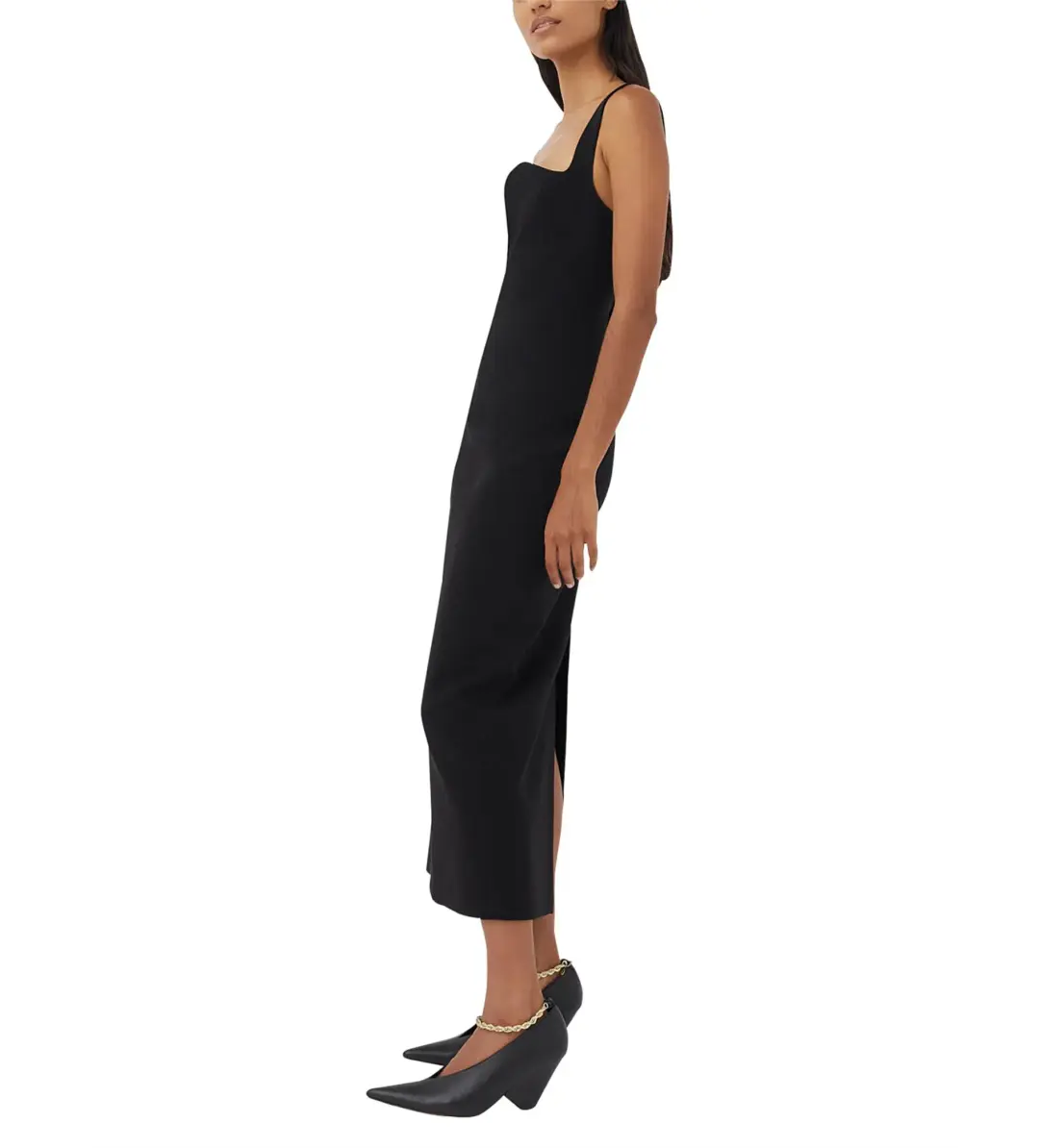 Camilla and Marc Brixton Midi Dress Black Size AU 8 for rent on The Volte - main image