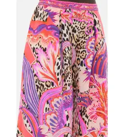 Camilla Viola Vintage Wing Collar Blouse Size XL AU 16 and Tuck Front Pant Size XXL AU 18 Set Multi Print for rent on The Volte - image 8