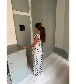 Design by Si Luna Maxi Dress Polka Dots White/Black Size AU 8 for rent on The Volte - image 4