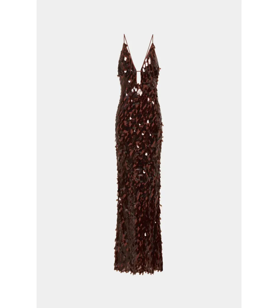 MISHA Sapphire Sequin Maxi Dress Fig Size 10/M for rent on The Volte - main image