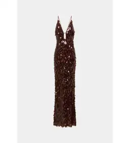 MISHA Sapphire Sequin Maxi Dress Fig Size 10/M for rent on The Volte - image 5