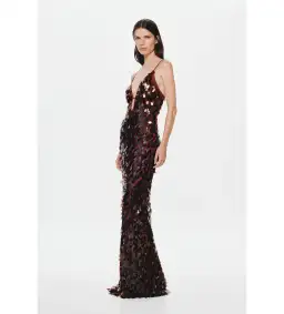 MISHA Sapphire Sequin Maxi Dress Fig Size 10/M for rent on The Volte - image 3