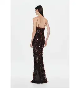 MISHA Sapphire Sequin Maxi Dress Fig Size 10/M for rent on The Volte - image 4