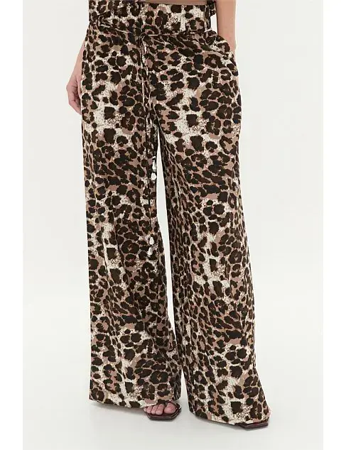 Aje Dessie Belted Relaxed Pant Animal Print Size 12 for rent on The Volte - main image