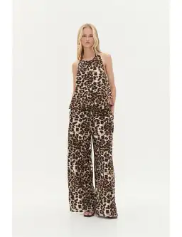 Aje Dessie Belted Relaxed Pant Animal Print Size 12 for rent on The Volte - image 1