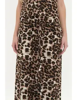 Aje Dessie Belted Relaxed Pant Animal Print Size 12 for rent on The Volte - image 3