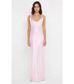 Bec & Bridge Gia Halter Maxi Dress Powder Pink Size AU 10