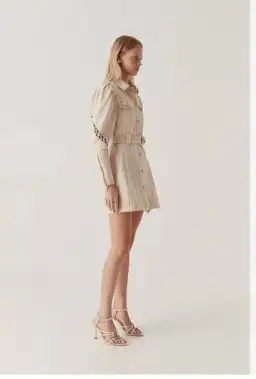 Aje Effie Braided Denim Dress Mini Size 6 for rent on The Volte - image 3