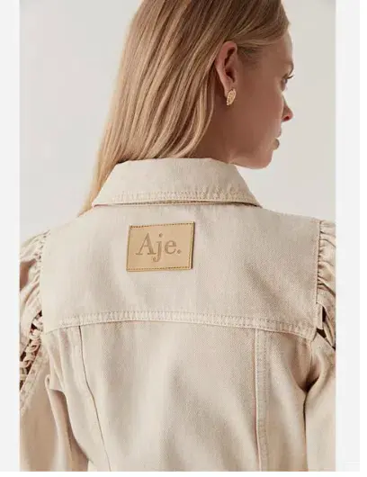 Aje Effie Braided Denim Dress Mini Size 6 for rent on The Volte - main image