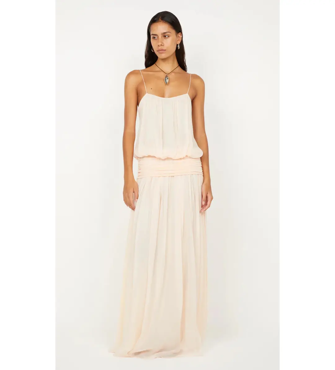Bec and Bridge Camille Blouson Maxi Dress in Peach Size AU 6 for rent on The Volte - main image