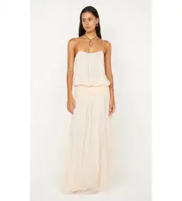 Bec and Bridge Camille Blouson Maxi Dress in Peach Size AU 6 for rent on The Volte - image 1