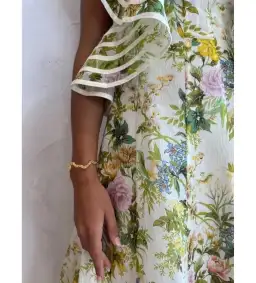 Alemais Eden Flounce Midi Dress Floral Size AU 6 for rent on The Volte - image 6