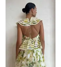 Alemais Eden Flounce Midi Dress Floral Size AU 6 for rent on The Volte - image 4