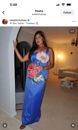 Leo lin Adelina Maxi Dress Lapis Size AU 10 for rent on The Volte - image 1