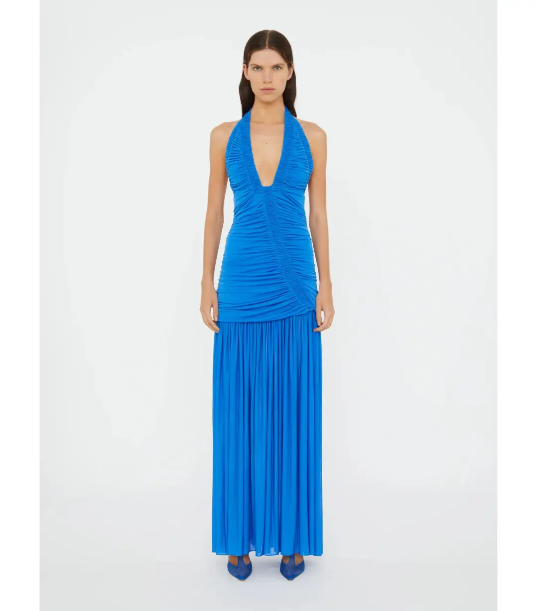 Christopher Esber Orion Maxi Gown Lapis Size AU 8 for rent on The Volte - main image