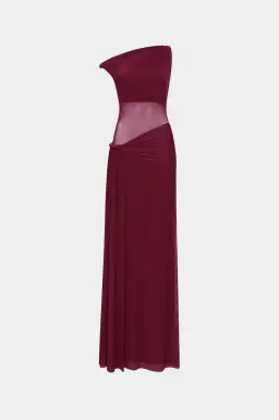 Misha The Sisal Mesh Maxi Dress in Port Size S/AU8 for rent on The Volte - image 4