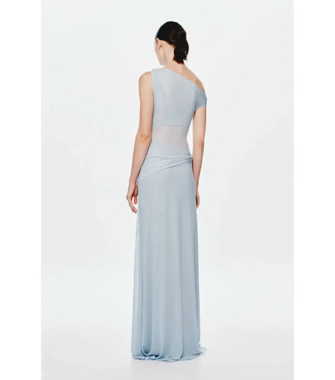 Misha The Sisal Mesh Maxi Dress in Dove Blue Size XS / AU 6 for rent on The Volte - main image