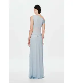 Misha The Sisal Mesh Maxi Dress in Dove Blue Size XS / AU 6 for rent on The Volte - image 5