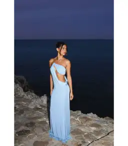 Natalie Rolt Elissa Maxi Dress in Periwinkle Size XS / AU 6