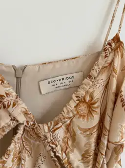 Bec & Bridge Fleetwood Midi Dress Cream Floral Size 8 for rent on The Volte - image 10