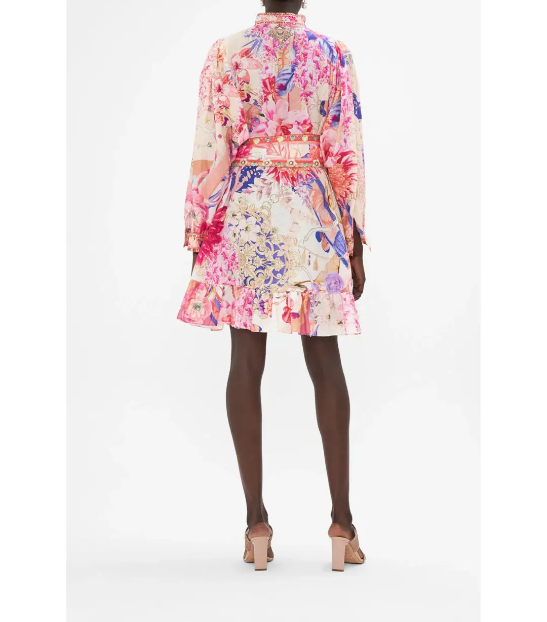 Camilla Drop Sleeve Shirt Dress Rose Bed Rendezvous Size XS / AU 8 for rent on The Volte - main image