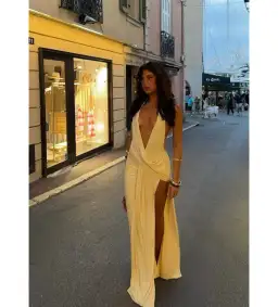 Natalie Rolt Winona Gown Lemon Size 0/AU 6 for rent on The Volte - image 1