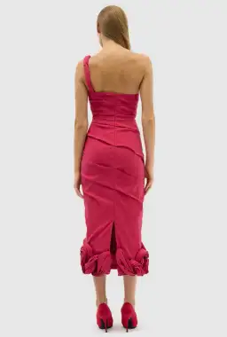 Rachel Gilbert Ochre Midi Dress Red Size 0 / AU 6 for rent on The Volte - image 2
