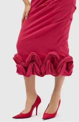 Rachel Gilbert Ochre Midi Dress Red Size 0 / AU 6 for rent on The Volte - image 4