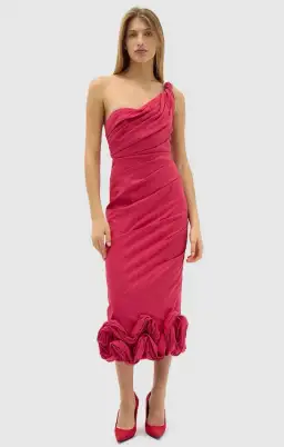 Rachel Gilbert Ochre Midi Dress Red Size 0 / AU 6 for rent on The Volte - image 1